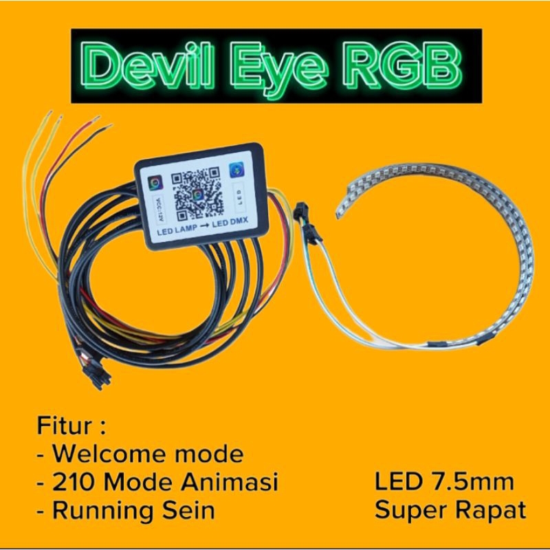 KEYE LED LAMPU LED DEMON RGB RUNNING SEIN / DEVIL RGB RUNNING KONEKSI BLUETOOTH LED