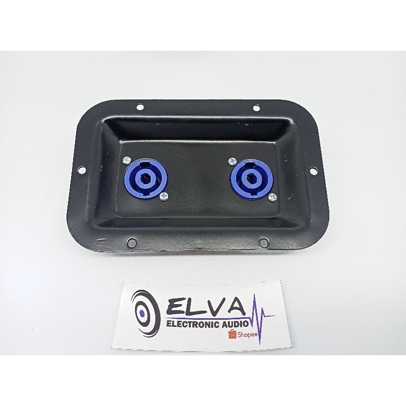 panel spikon/speakon set, plat+soket bahan plat besi