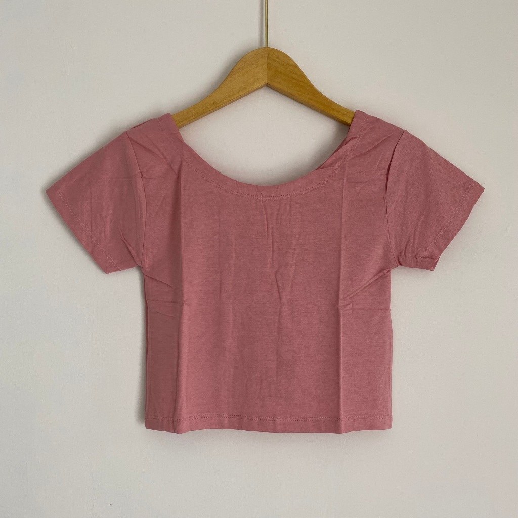 Atasan Crop Top Polos | Kaos Wanita