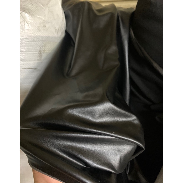 Stok terbatas Kain Bahan Latex Kulit Jetblack Premium