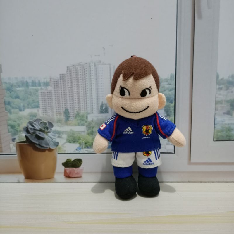 Ganci/Keychain/Keyring/Bagcharm Boneka Peko-Chan Poko-Chan Kostum Soccer Adidas Original Fujiya