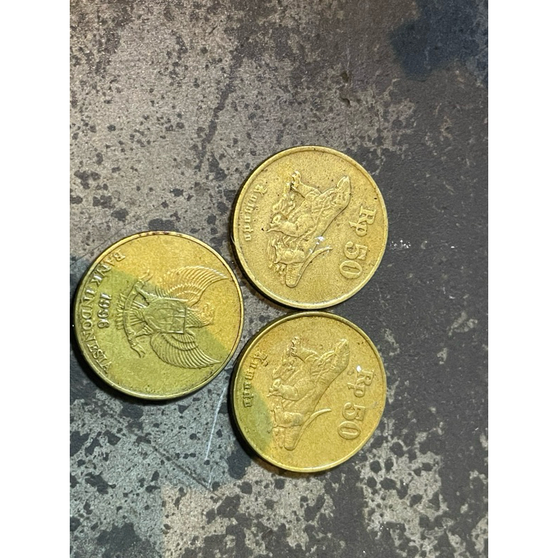 Uang Koin kuno Indonesia 50 Komodo Uang Antik