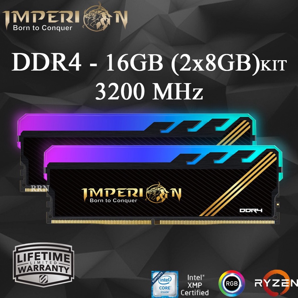 Muraaaahh RAM IMPERION RGB DDR4 16GB 2X8GB 32MHz KIT RAM PC RGB GAMING RESMI DDR4