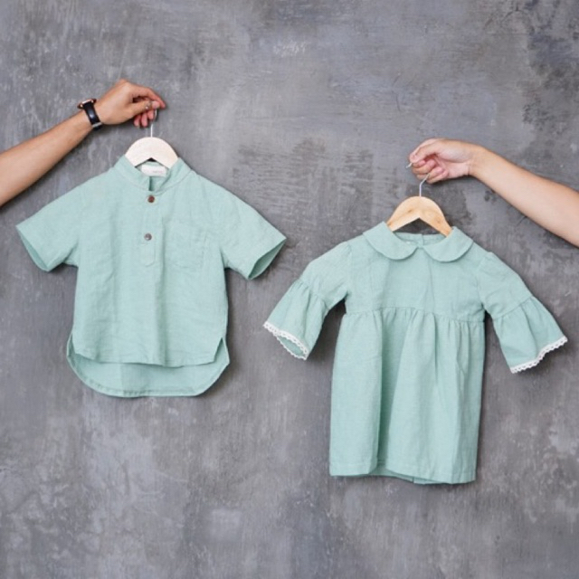 Atasan Midi dress dan KEMKO anak couple anak
