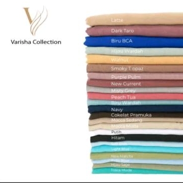 VARISHA Kerudung Segiempat Paris Polos Varisha Collection