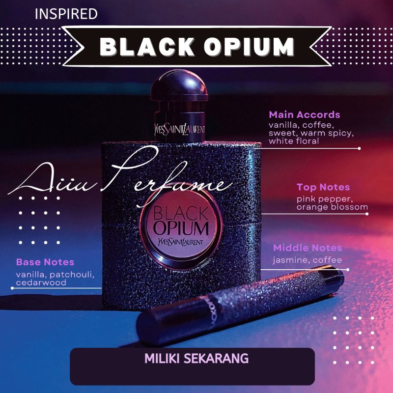 parfum black opium - parfum refill black opium - parfum bibit black opium murni