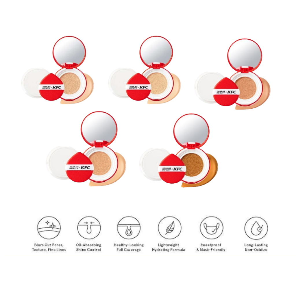 DEAR ME BEAUTY Dear Me Beauty X KFC Primer + Foundation Breathable Cushion SPF46 PA+++ Tersedia Shad