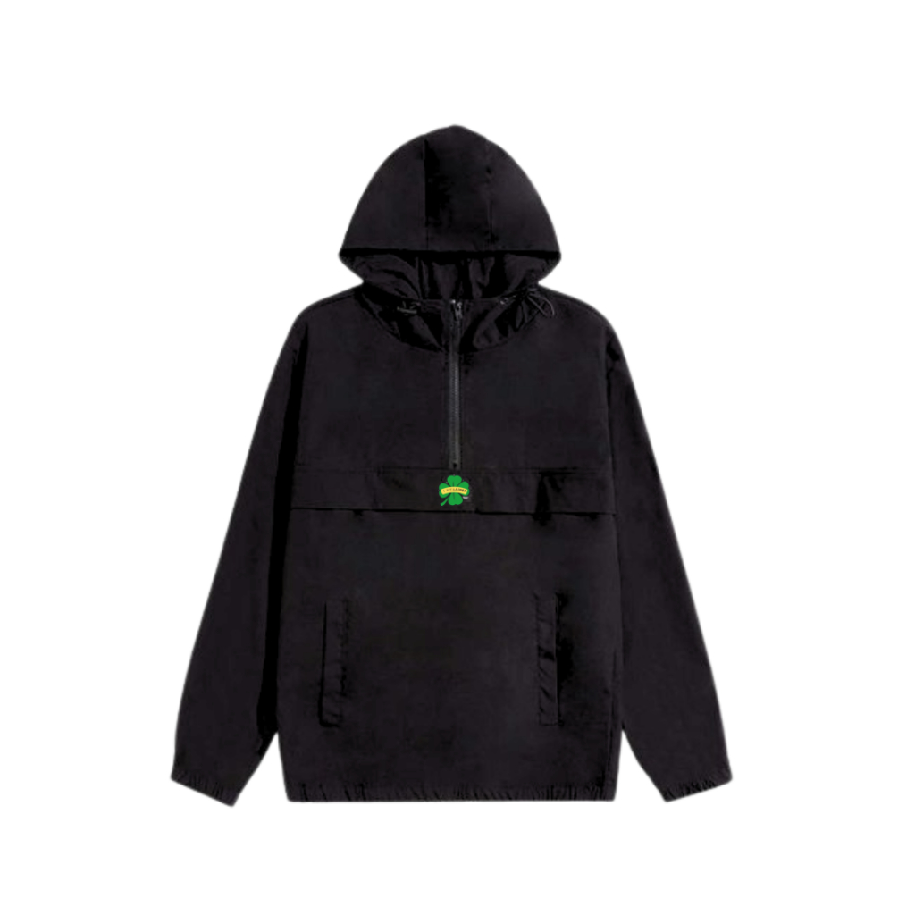 Triplee_a - Jacket Cougle Anorak Hitam Polos Mano Elzanoi - Jaket Parasut Gropcore Casual Pria dan W