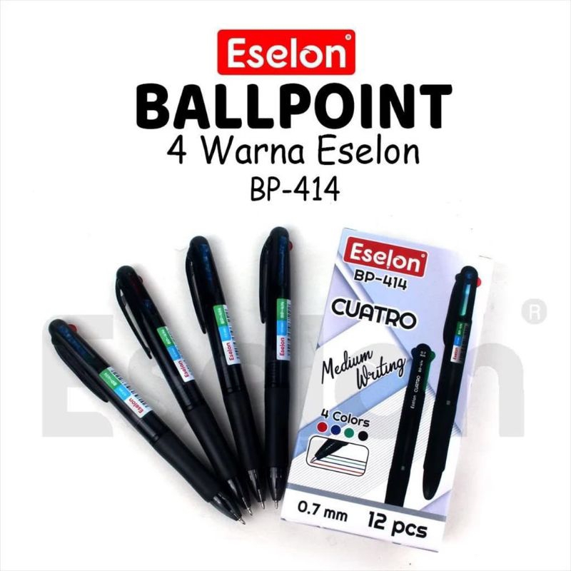 

1 BUAH PULPEN 4 WARNA OFFICE CUATRO BP-414 / PULPEN CETEK 4 WARNA