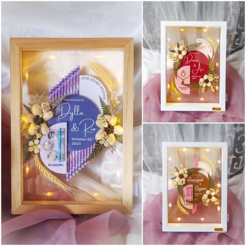 MAHAR YIN YANG / Bingkai Mahar Pernikahan / Mahar Murah / unik / simpel / aesthetic / rustic / dry f
