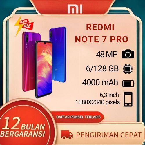 XIAOMI REDMI NOTE 7 PRO RAM |6/128GB $PROMO$ FULLSET GARANSI 12BULAN AMAN TERPERCAYA