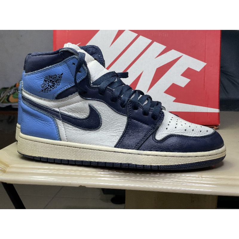 Sepatu Second Atau Preloved Size 42, "AIR JORDAN 1 HIGH OBSIDIAN BLUE"