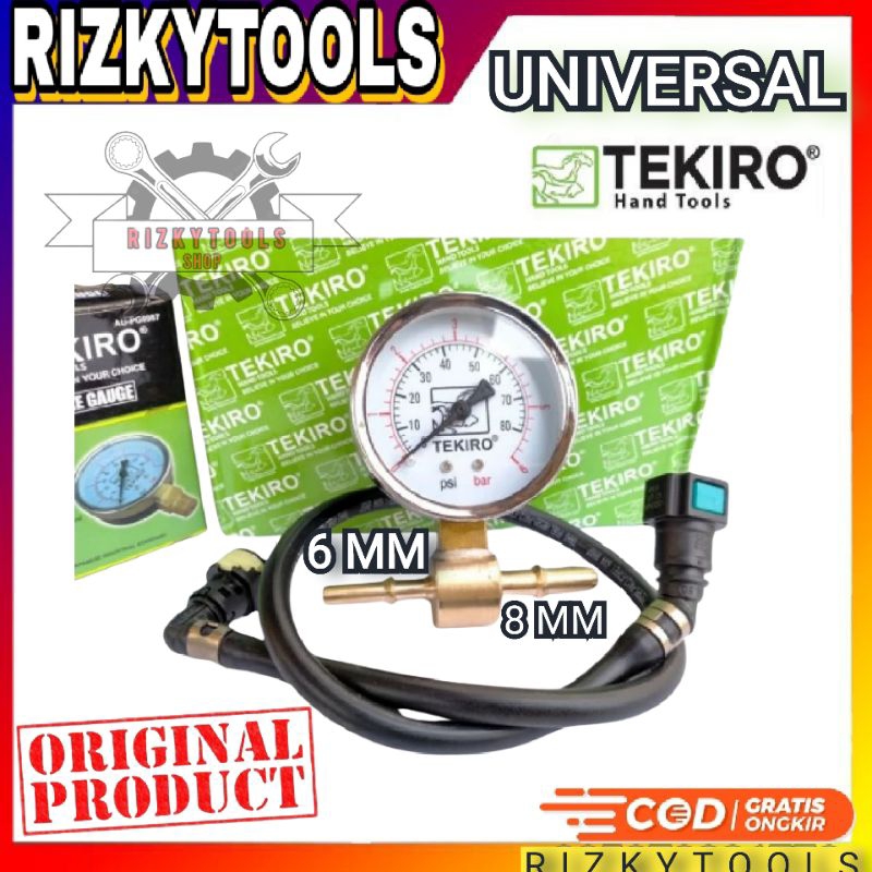 UNIVERSAL Tester fuel pump injeksi LENGKAP alat pengukur tekanan bahan bakar injeksi motor mobil