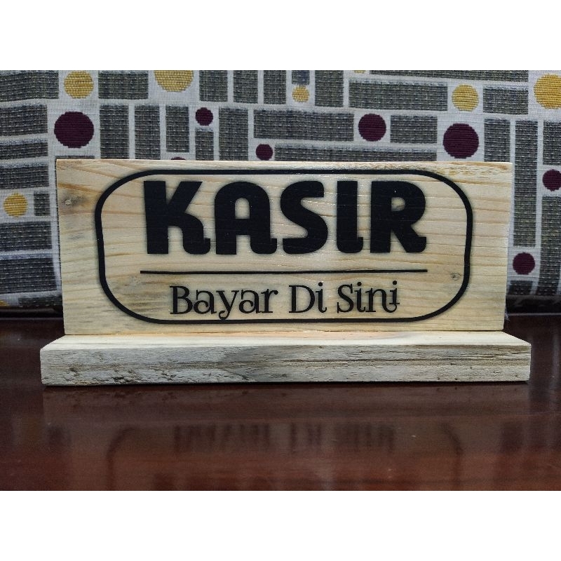 Papan Nama Meja Kayu Jati Belanda