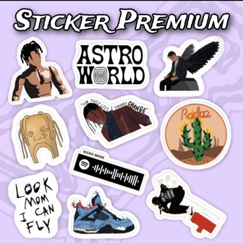 

Sticker Travis scott astro world Pack 10pcs Premium Waterproof