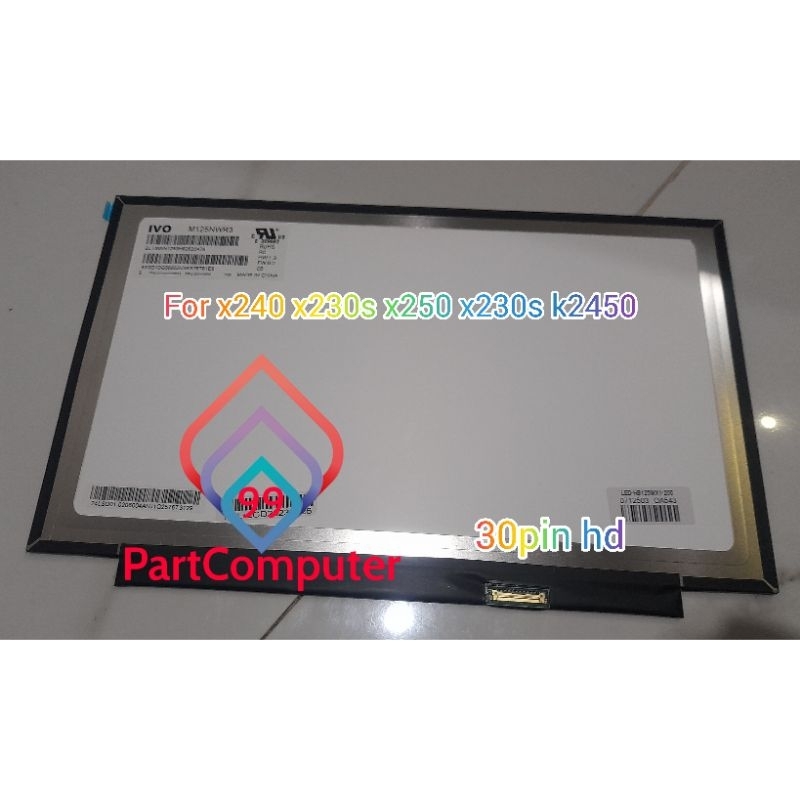 LED LCD ORIGINAL LENOVO ThinkPad X240 X230 X230S X250 K2440 K2450 12.5pin30 hd
