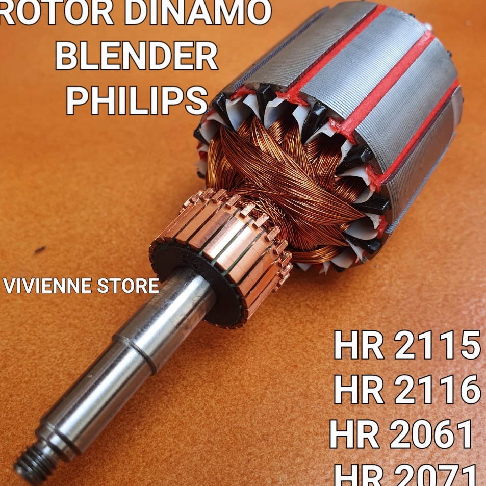 BV ANGKER  ROTOR DINAMO BLENDER PHILIPS HR 2115 2116 261 271 ORIGINAL