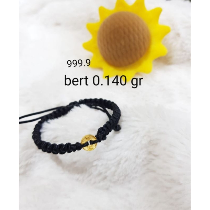 Gelang emas 24k koin mini