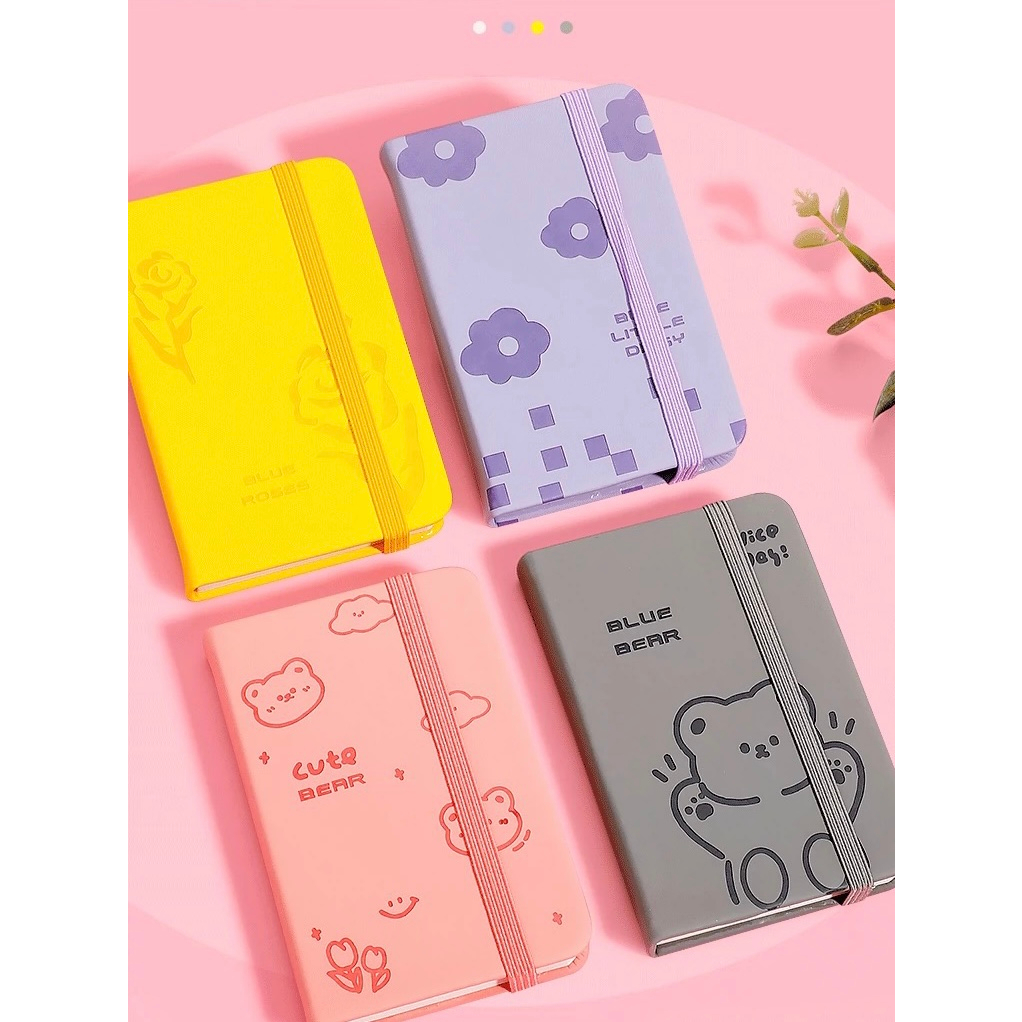 

96 Lembar Notebook A7 Warna Warni / Buku Catatan Anak Lucu Aesthetic / Diary Mini Portable Notebook Kantor