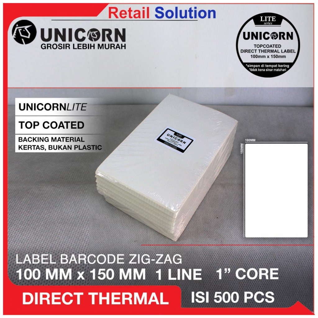 

Dck Label Thermal Resi Stiker 100x150 mm / 100 X 150 Mm / 100x150mm ZIGZAG