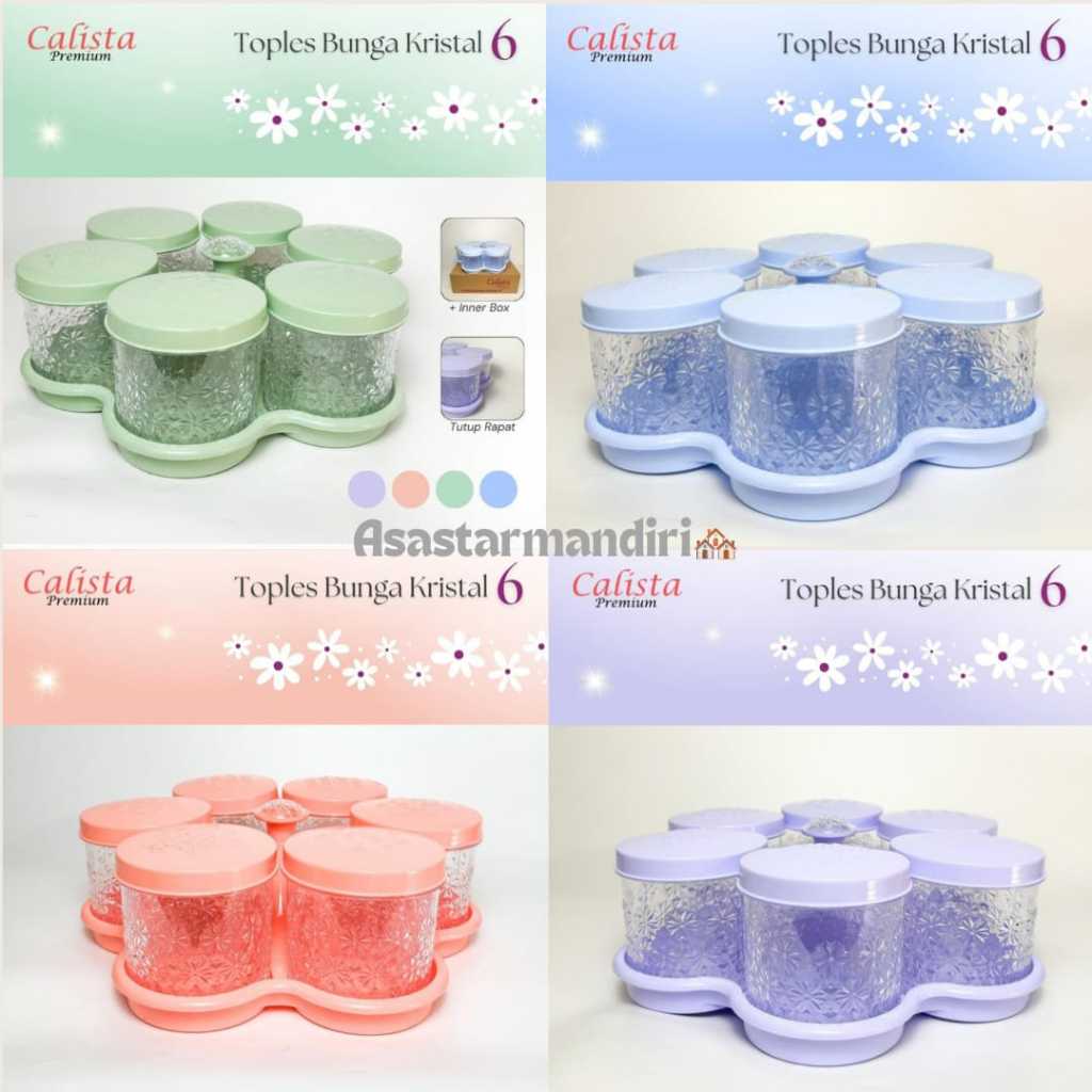 Toples Calista 6 Daun/Toples Kue Kering Lebaran Set 6 pcs