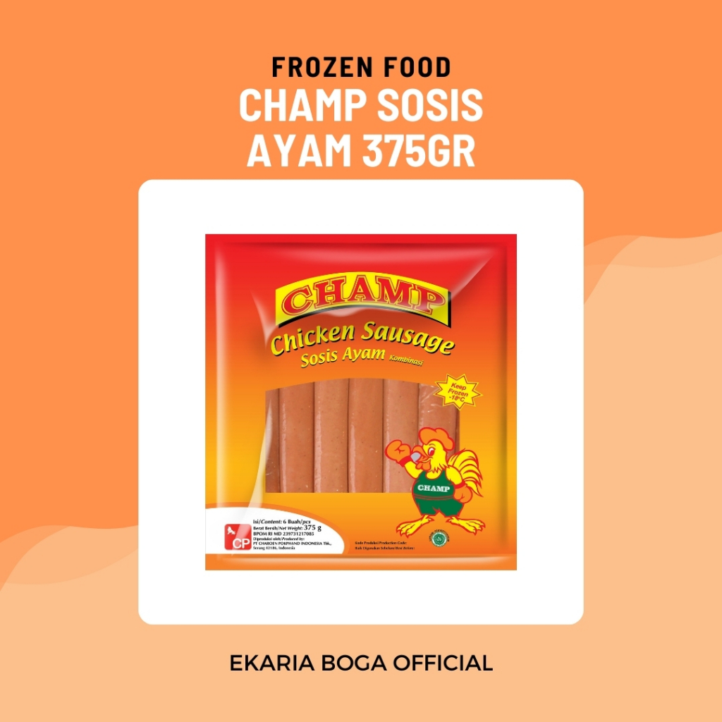 

FROZEN FOOD | SOSIS FROZEN | CHICKEN SAUSAGE | CHAMP SOSIS AYAM 375 GRAM