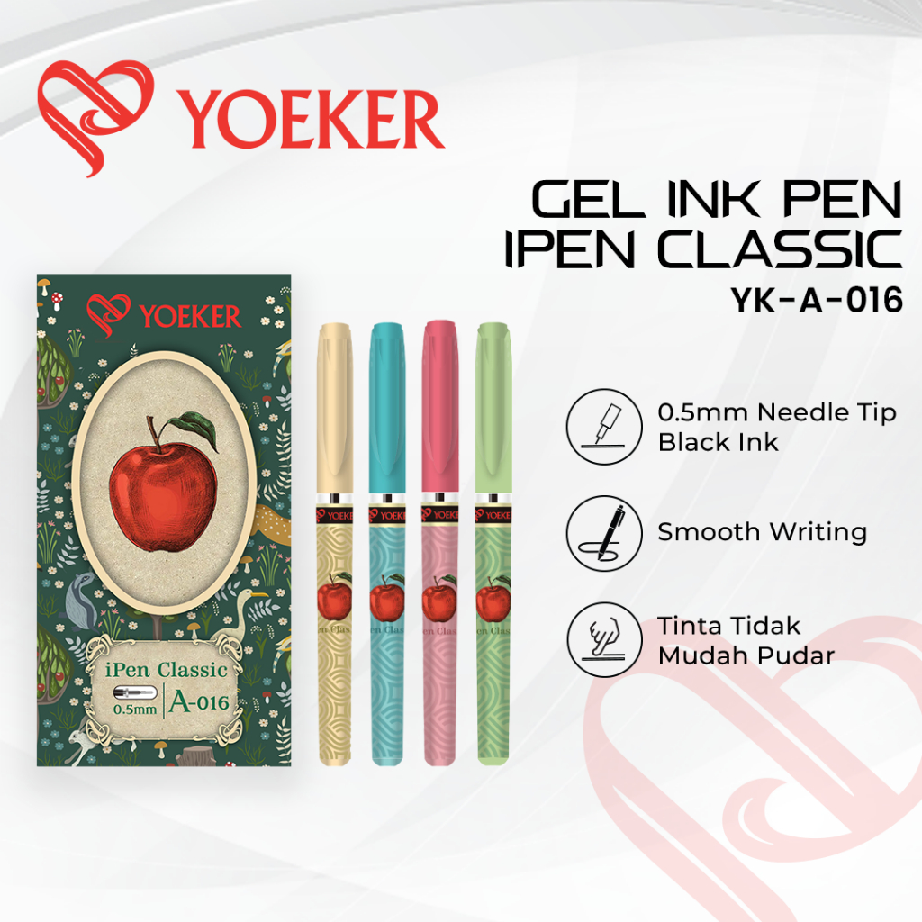 

(1 BOX) iPen Apple Gel Pen 009 011 015 016 Yoeker