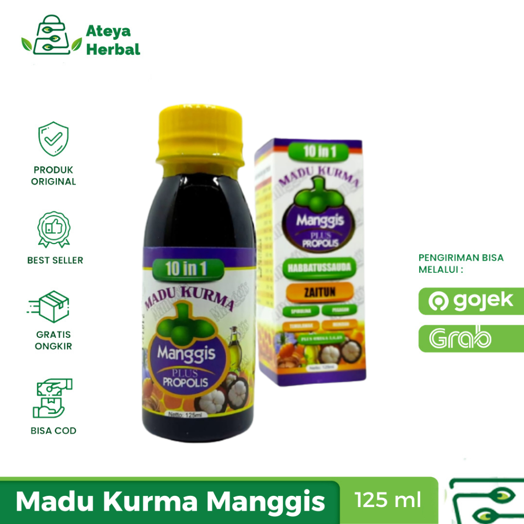

Madu Kurma Manggis Plus Propolis 10 in 1 Madu Anak - 125ml