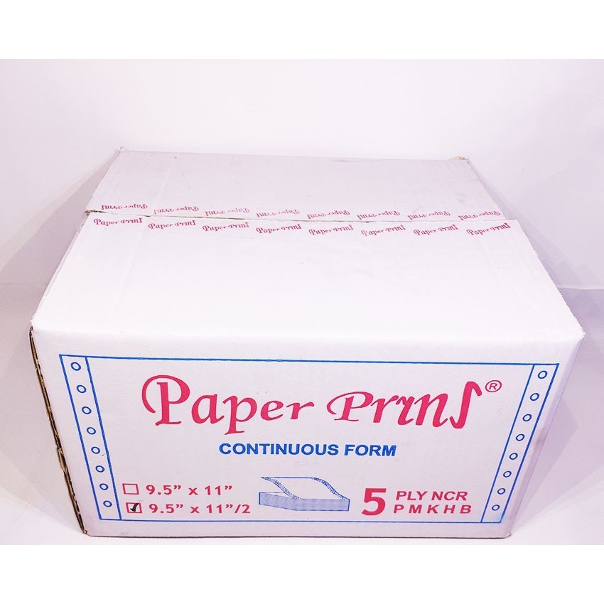 

PAPER PRYNS 9 1/2" X 11'' 5 PLY BAGI 2 CONTINOUS FORM KOMPUTER ( DUS )