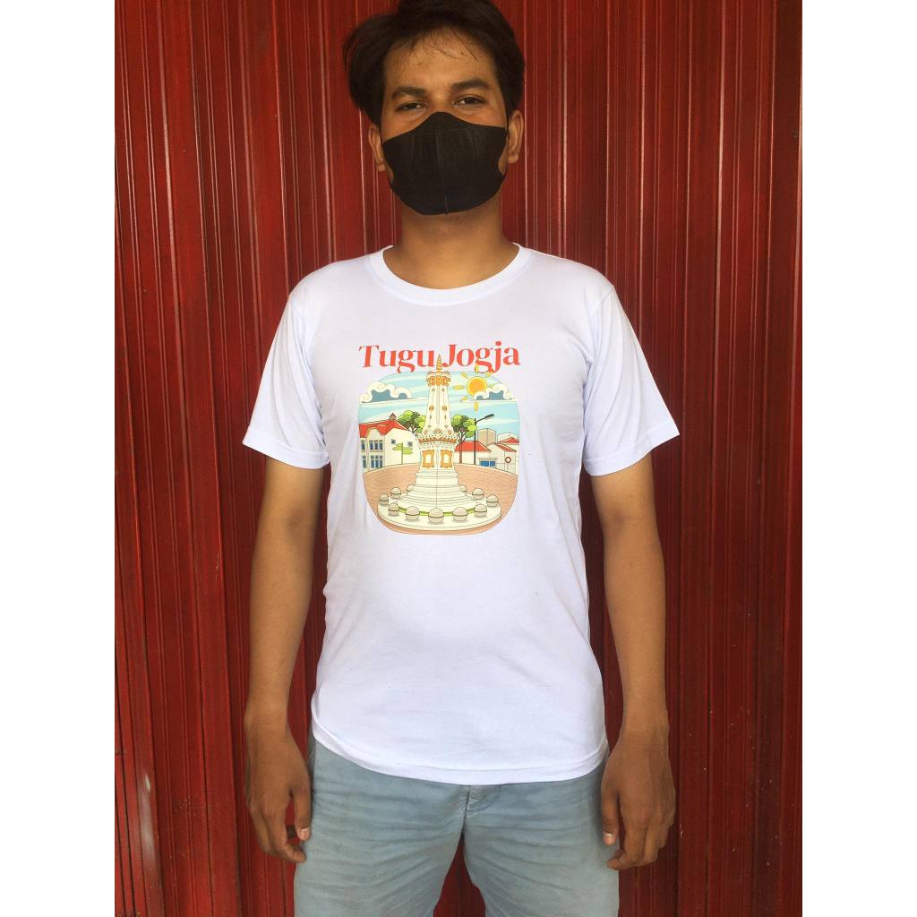 KAOS OLEH OLEH JOGJA GAMBAR TUGU JOGJA