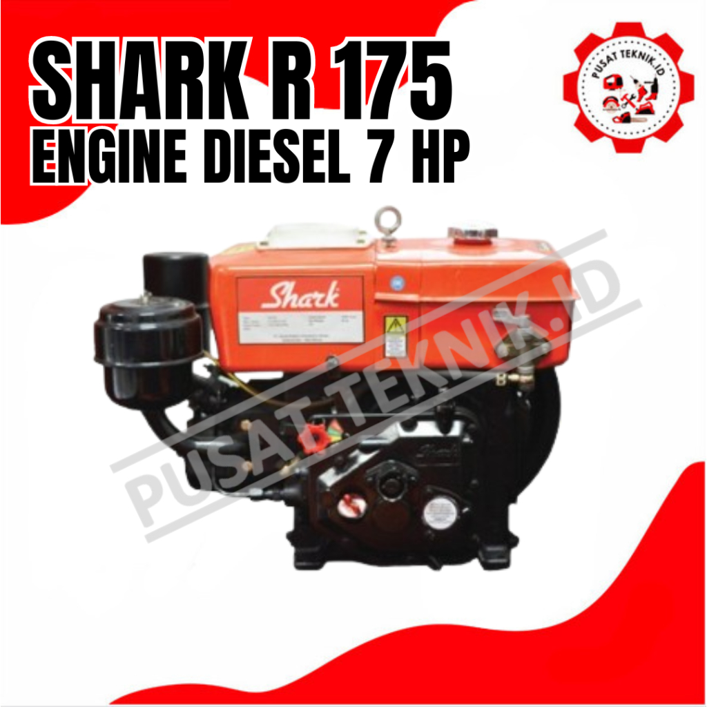 SHARK DIESEL ENGINE R 175 / DONGHAI  R175NL  MESIN PENGGERAK DIESEL 7 HP R 175 NL