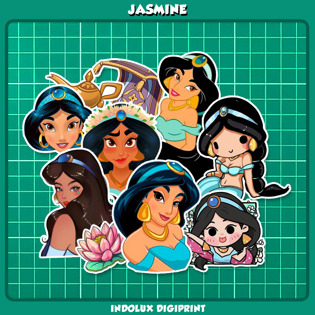 

Sticker Jasmine Disney Princess Stiker Journal Scraping Book Buku Jurnal Aladin Putri Anti Air Untuk Laptop HP