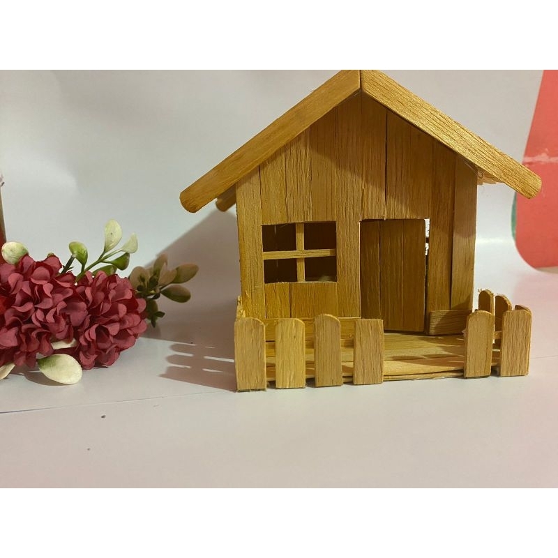 prakarya kerajinan dari stik es krim / rumah stik es krim