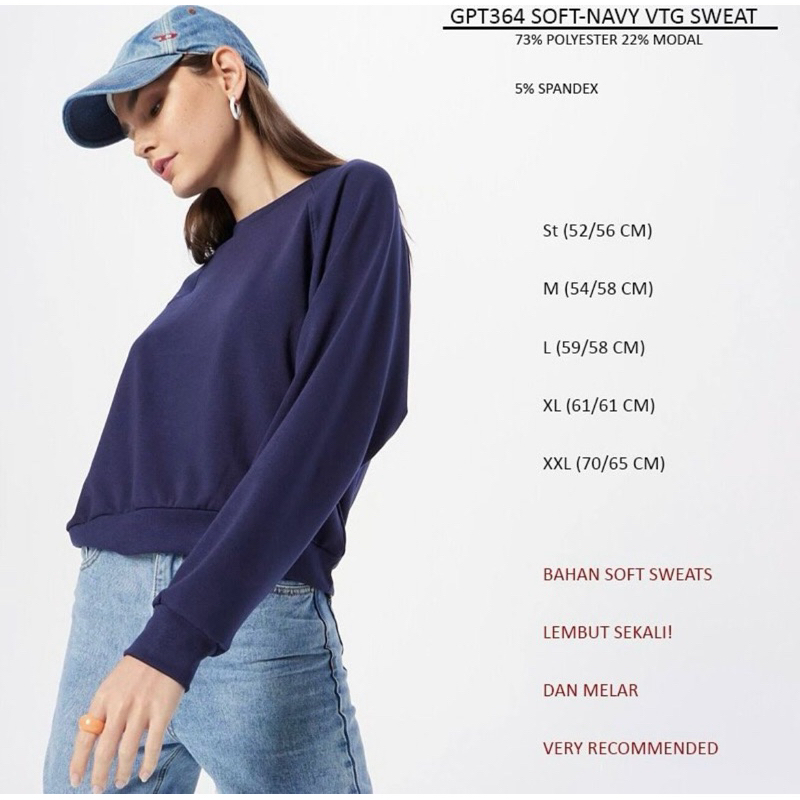 Kaos Lengan Panjang (Sweat Shirt) Wanita brand GAP Original