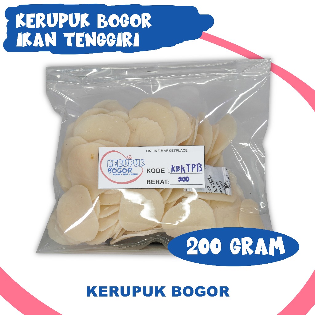 

Kerupuk Ikan Tenggiri Mentah - Ikan Tenggiri 200 gram