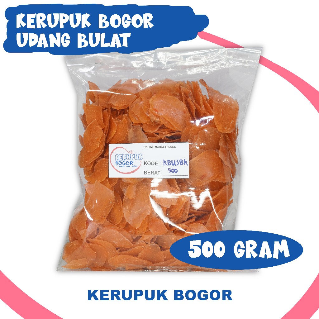 

Kerupuk Udang Mentah - Udang Bulat 500 gram