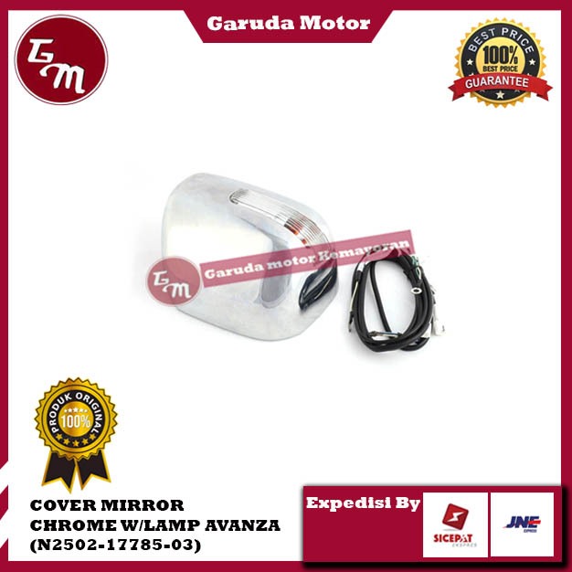 COVER SPION CHROME W LAMP KANAN TOYOTA Avanza 2014