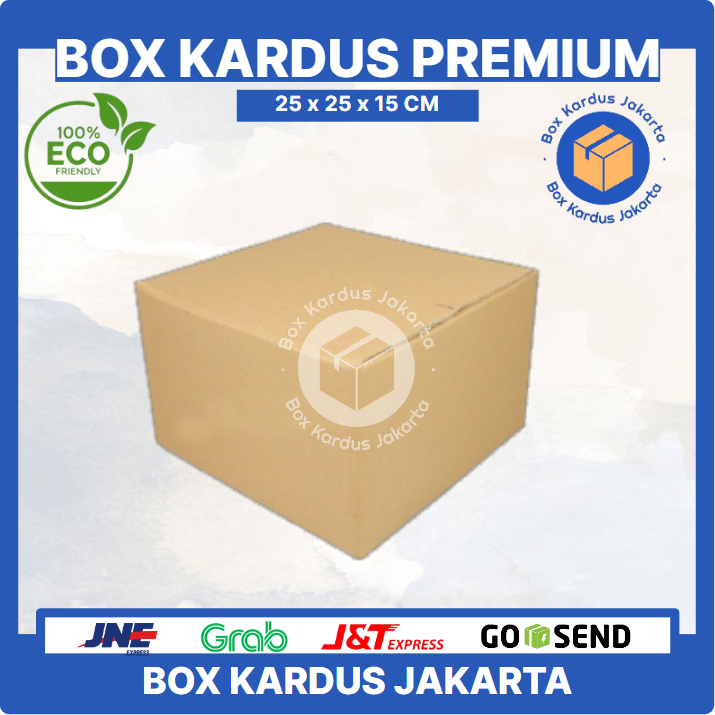 

KARDUS BOX JAKARTA POLOS Uk. 25x25x15 CM