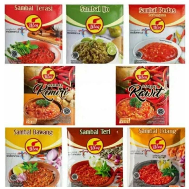 

sambal uleg 1pack = 10sachet