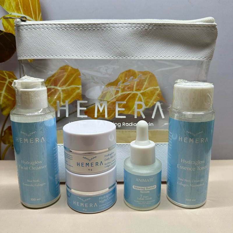 Hemera Hydraglow Skin Barier Skincare ( Free pouch for 1 Paket )