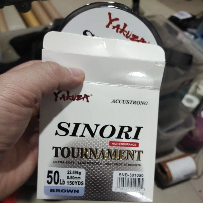 senar pancing yakuza sinori atau sensor tournament 150 meter ukuran pilihan 045 050