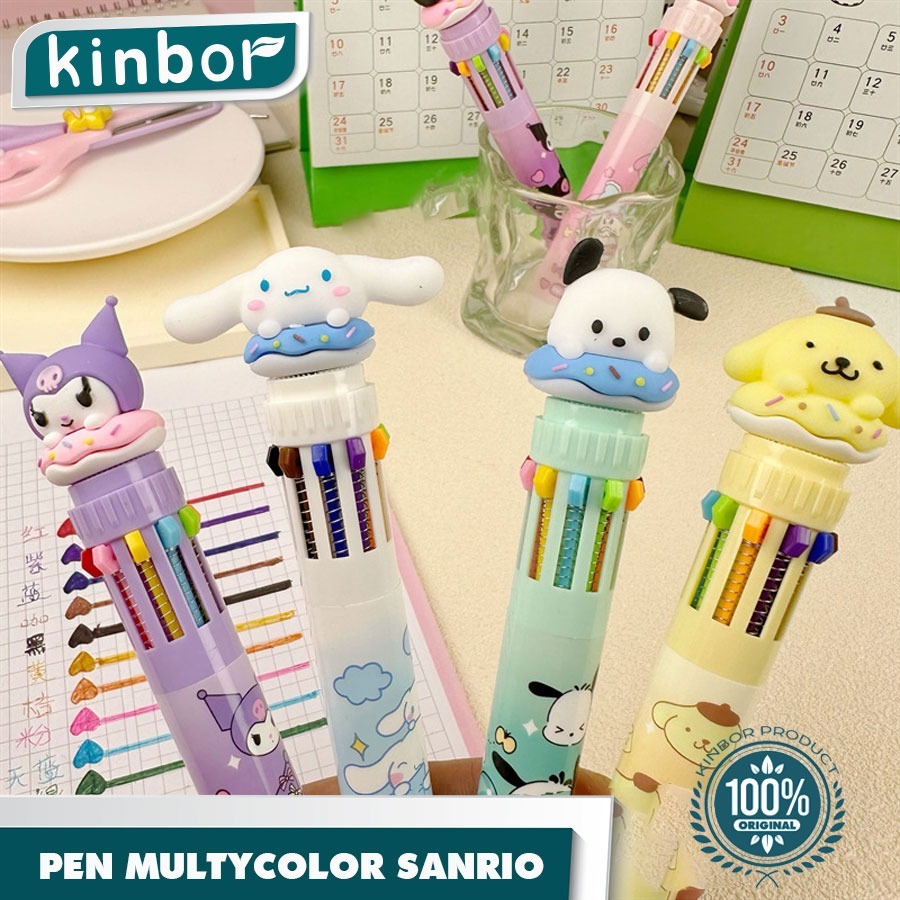 

Pulpen Gel 10 Warna Motif Karaker Sanrio Lucu / Bolpen Gel Karakter kuromi / Cinamoroll / Melody