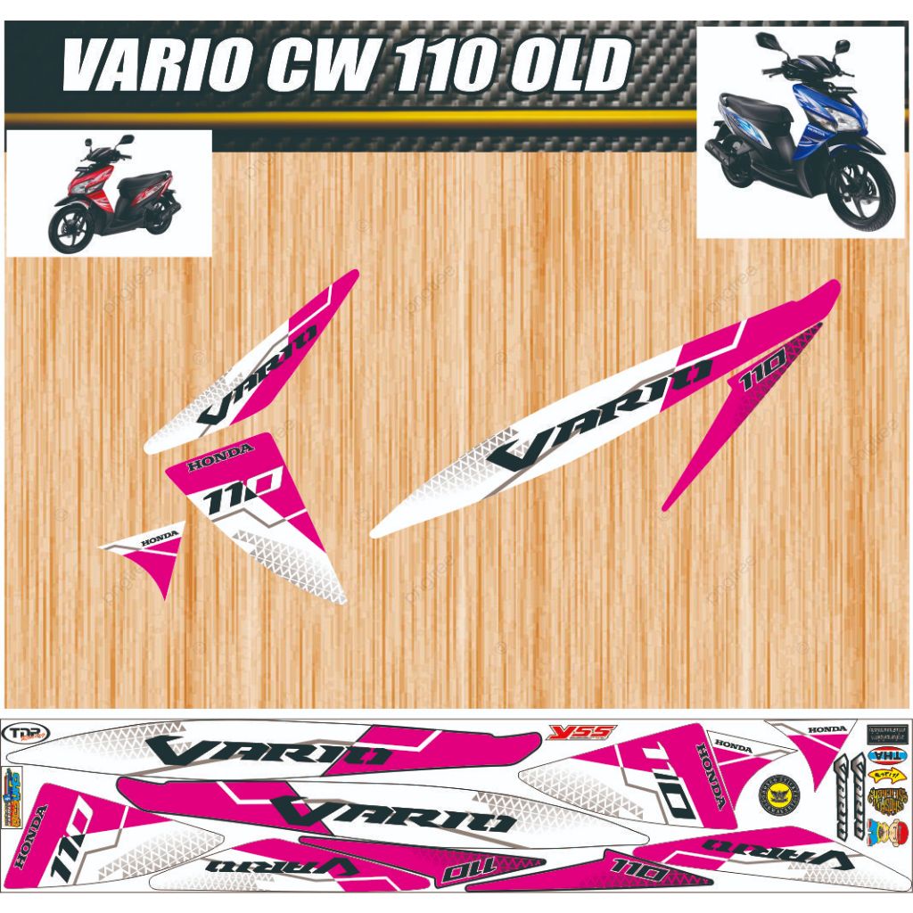 STRIPING MOTOR HONDA VARIO 110 OLD KARBU DECAL STICKER CUSTOM VARIAN DAN SEMUA VARIASI TERBARU