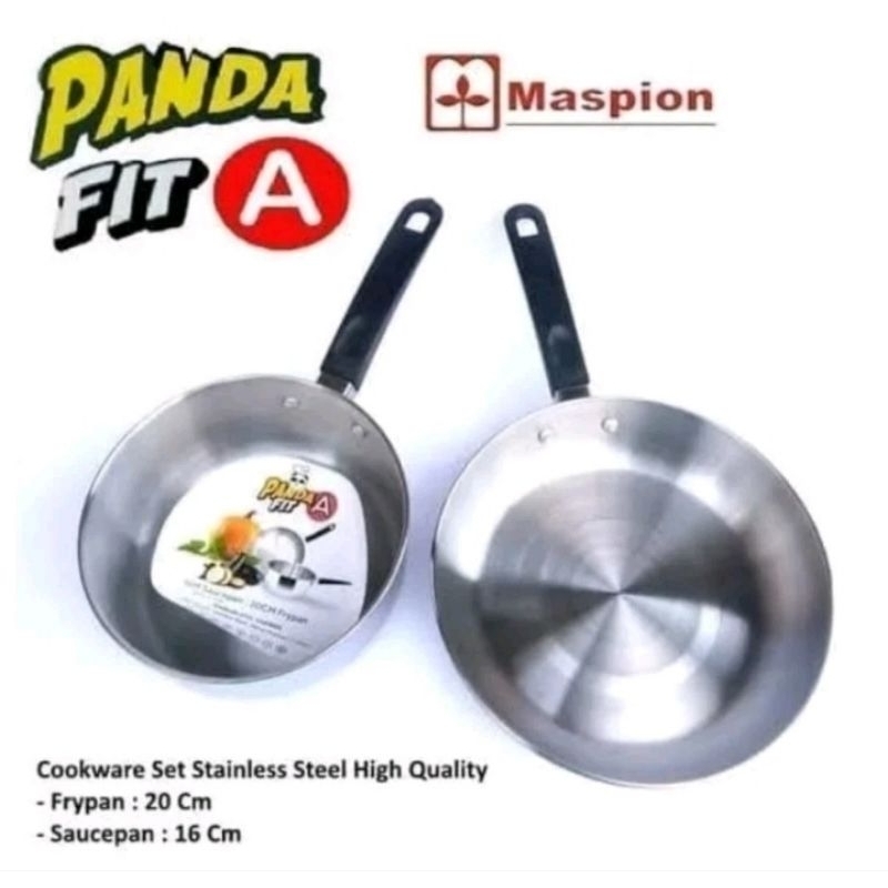 maxim/maspion Panda Fit A Set Sauce pan 16 CM & Fry Pan 20 CM