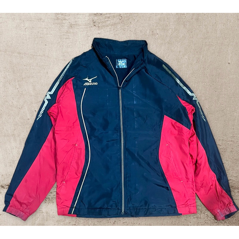 Jacket Windbreaker Mizuno colorblock gold list vintage