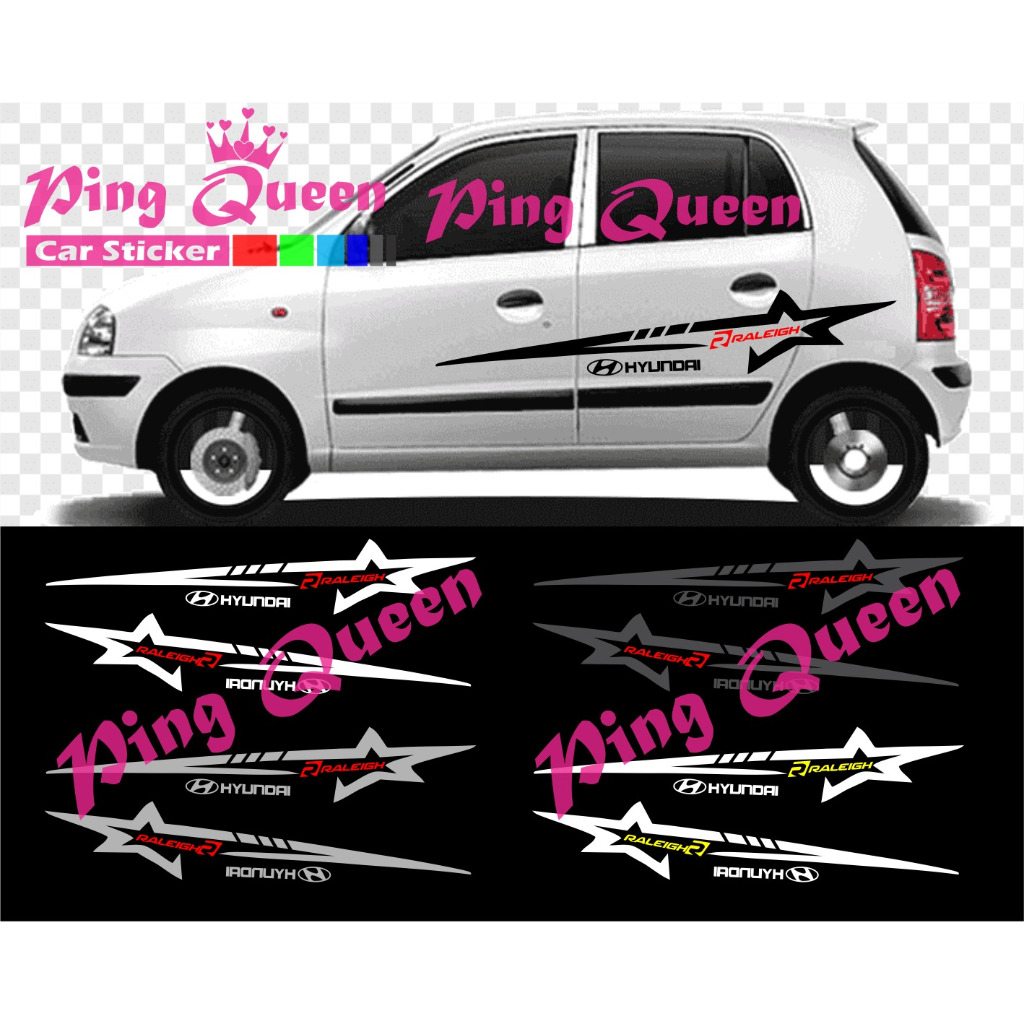 CUTTING STICKER MOBIL HYUNDAI ATOZ STIKER MBOIL HYUNDAI ATOZ RACING SPORT