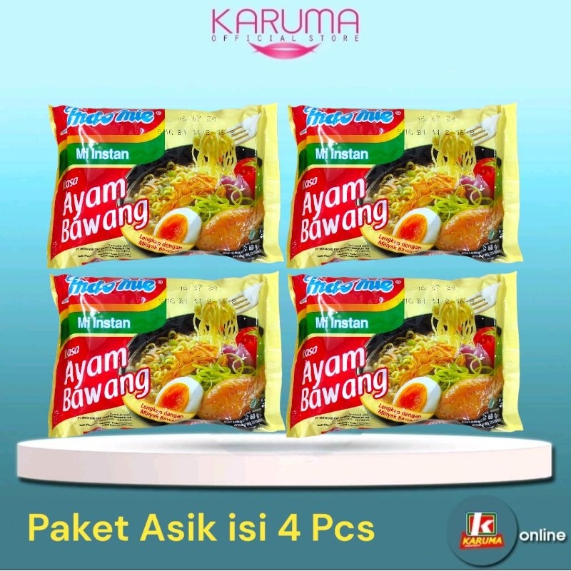 

Indomie Ayam Bawang Paket Asik Isi 4 pcs, Indomie Kuah Ayam Bawang