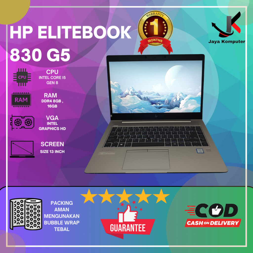 HP Elitebook 830 G7 - Layar 13 Inch - Second Bagus Murah Bergaransi
