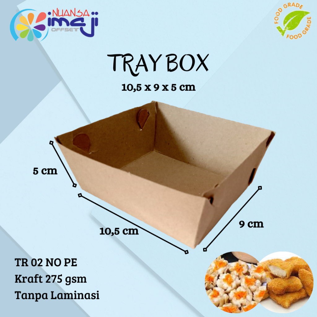 

Tray Box TR 02 Uk. 10,5x9x5 cm, Tanpa Laminasi
