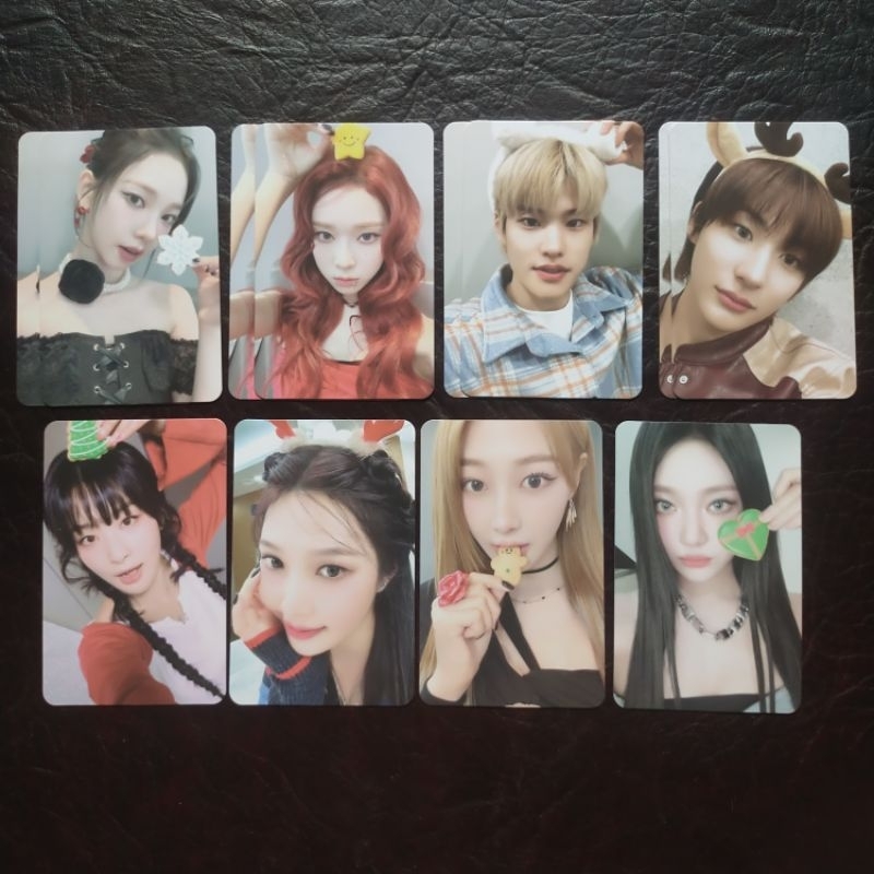 Photocard pc poca pink sm Christmas xmas red velvet rv aespa riize seulgi Joy Karina Giselle Winter 